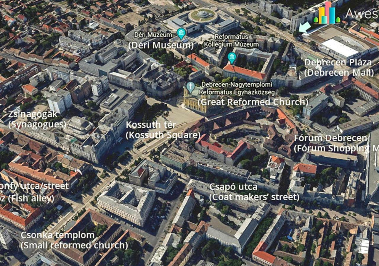 Aweshome City Apartment - 3 Bedrooms And Free Parking Debrecen Bagian luar foto